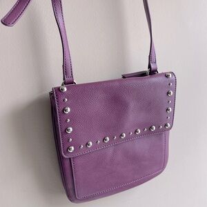 NWOT Nine West Eggplant Studded Crossbody Bag
